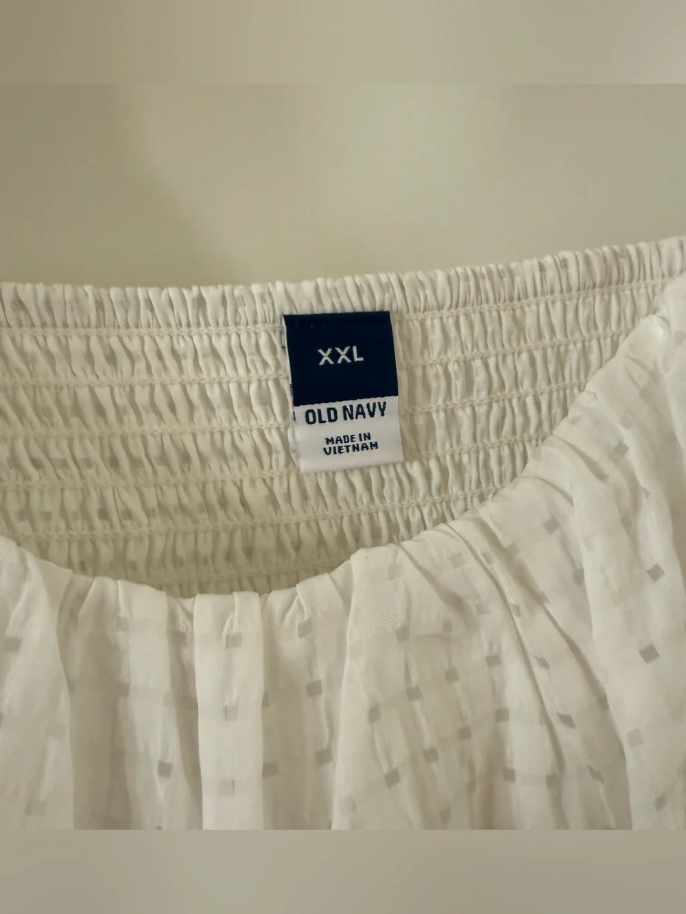 Old Navy White Puff-Sleeve Eyelet Blouse